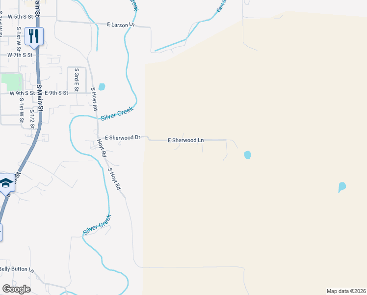 map of restaurants, bars, coffee shops, grocery stores, and more near 7525 East Sherwood Lane in Snowflake