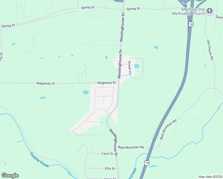 map of restaurants, bars, coffee shops, grocery stores, and more near 104 Setter Crossing in Hot Springs