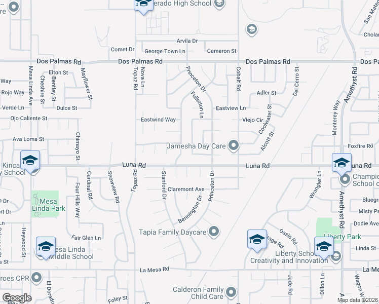 map of restaurants, bars, coffee shops, grocery stores, and more near 13350 Baylor Drive in Victorville