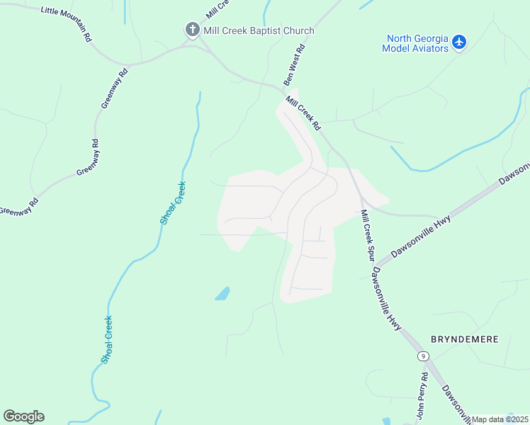 map of restaurants, bars, coffee shops, grocery stores, and more near 450 Makers Way in Dawsonville