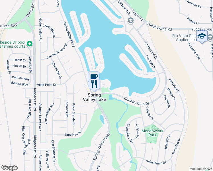 map of restaurants, bars, coffee shops, grocery stores, and more near 13313 Makai Court in Victorville