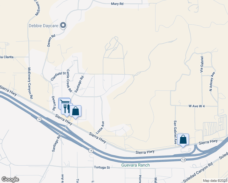 map of restaurants, bars, coffee shops, grocery stores, and more near 33660 White Feather Road in Acton