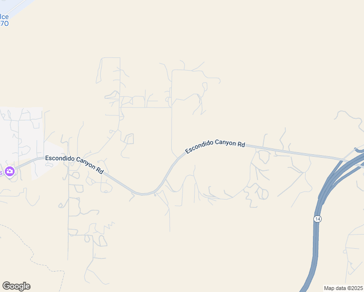 map of restaurants, bars, coffee shops, grocery stores, and more near 9333 Escondido Canyon Road in Agua Dulce