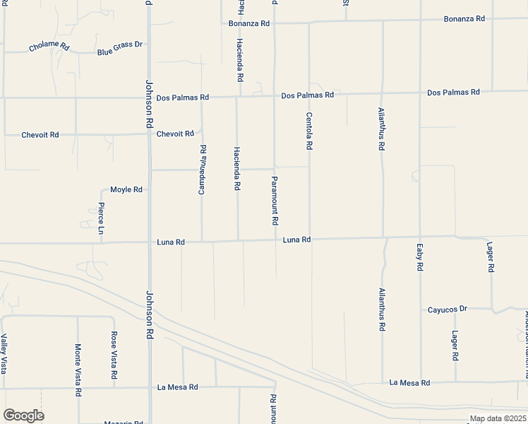 map of restaurants, bars, coffee shops, grocery stores, and more near 13378 Paramount Road in Phelan