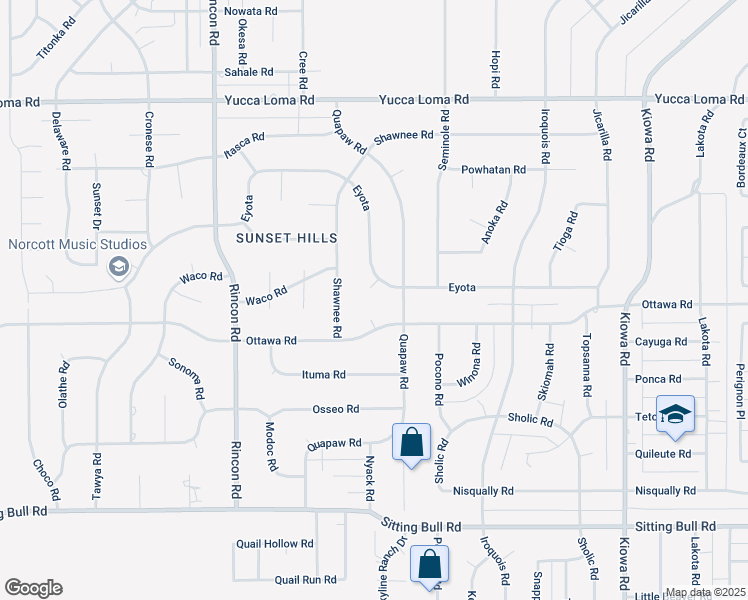 map of restaurants, bars, coffee shops, grocery stores, and more near 20407 Eyota in Apple Valley