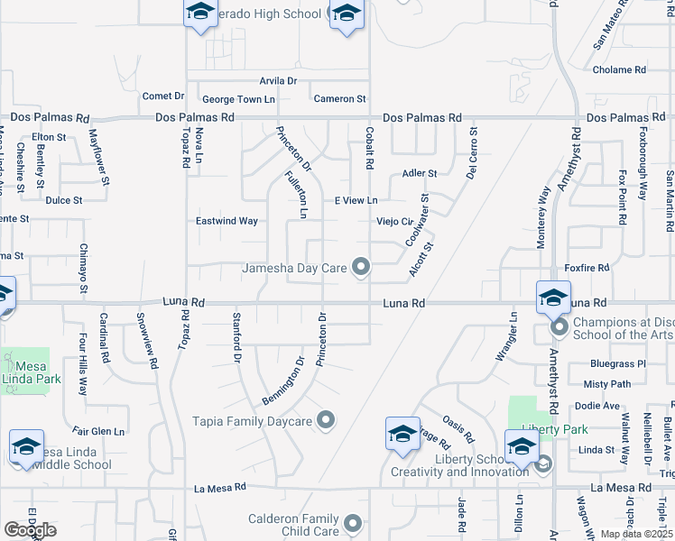 map of restaurants, bars, coffee shops, grocery stores, and more near 13237 Flint Lane in Victorville