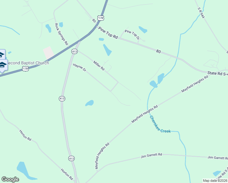 map of restaurants, bars, coffee shops, grocery stores, and more near 303 Miller Road in Anderson