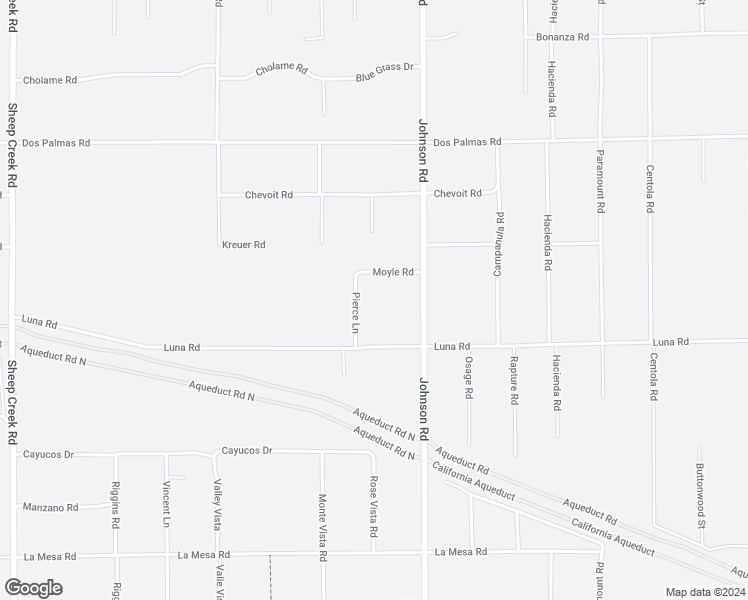 map of restaurants, bars, coffee shops, grocery stores, and more near 13429 Pierce Lane in Phelan