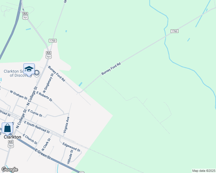 map of restaurants, bars, coffee shops, grocery stores, and more near 114 McNeil Fields Drive in Clarkton