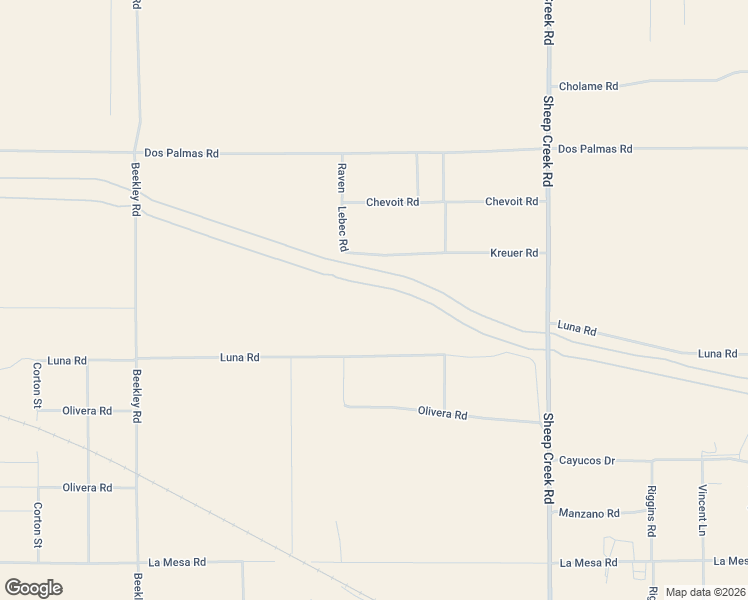 map of restaurants, bars, coffee shops, grocery stores, and more near 3789 Kreuer Road in Phelan