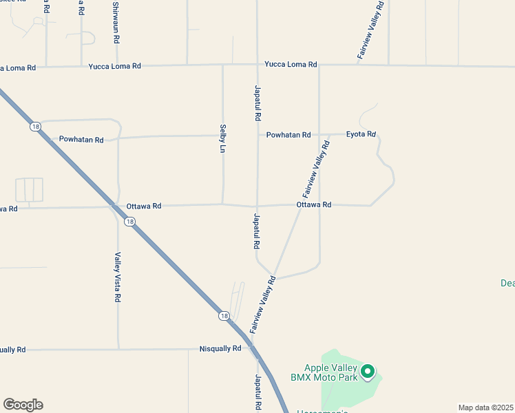 map of restaurants, bars, coffee shops, grocery stores, and more near Japatul Road in Apple Valley