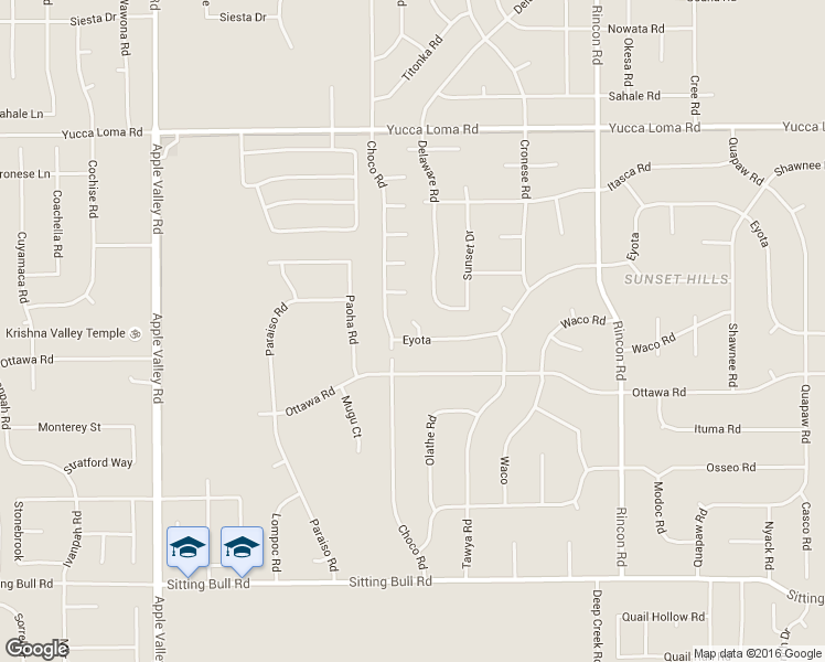 map of restaurants, bars, coffee shops, grocery stores, and more near 13204 Richmond Court in Apple Valley