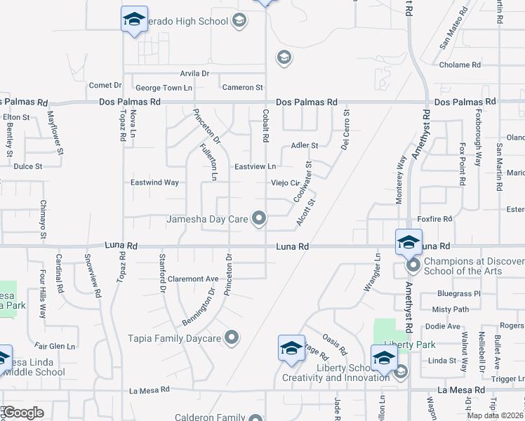 map of restaurants, bars, coffee shops, grocery stores, and more near 13292 Via Del Lago in Victorville