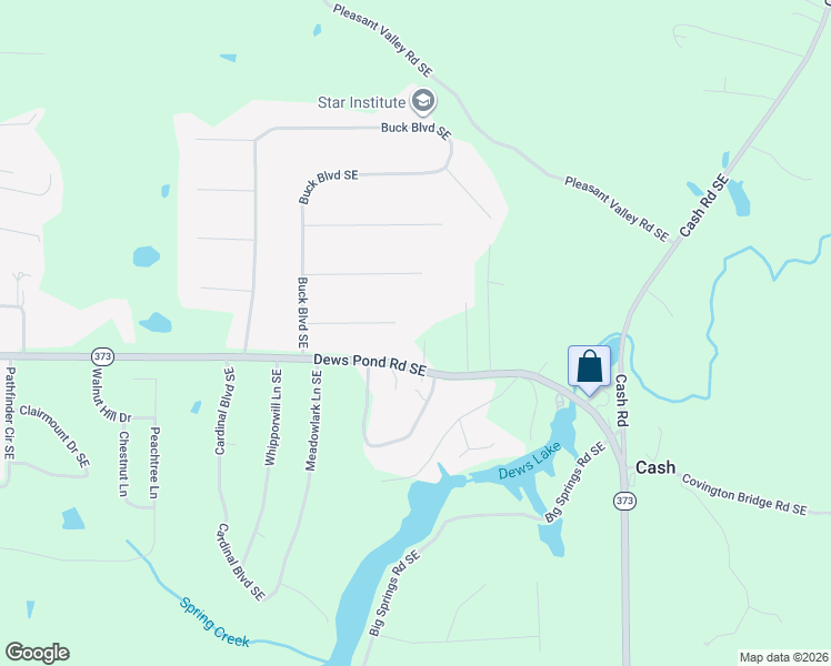 map of restaurants, bars, coffee shops, grocery stores, and more near 205 Frix Lane Southeast in Calhoun