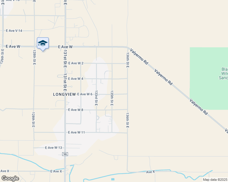 map of restaurants, bars, coffee shops, grocery stores, and more near 135 East Avenue West 6 in Pearblossom