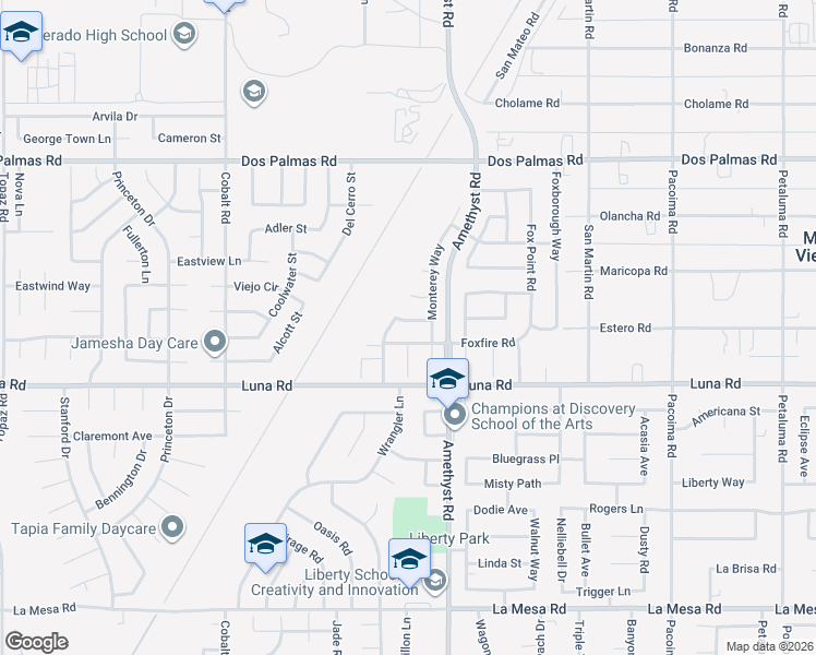 map of restaurants, bars, coffee shops, grocery stores, and more near 13629 Cordelia Way in Victorville