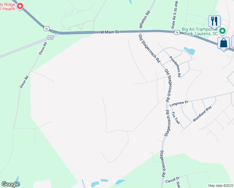 map of restaurants, bars, coffee shops, grocery stores, and more near in Laurens