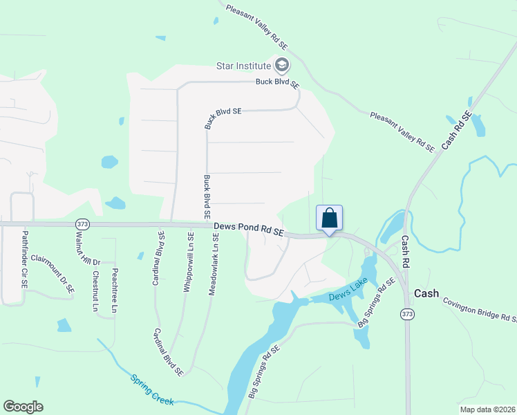 map of restaurants, bars, coffee shops, grocery stores, and more near 163 Frix Lane Southeast in Calhoun