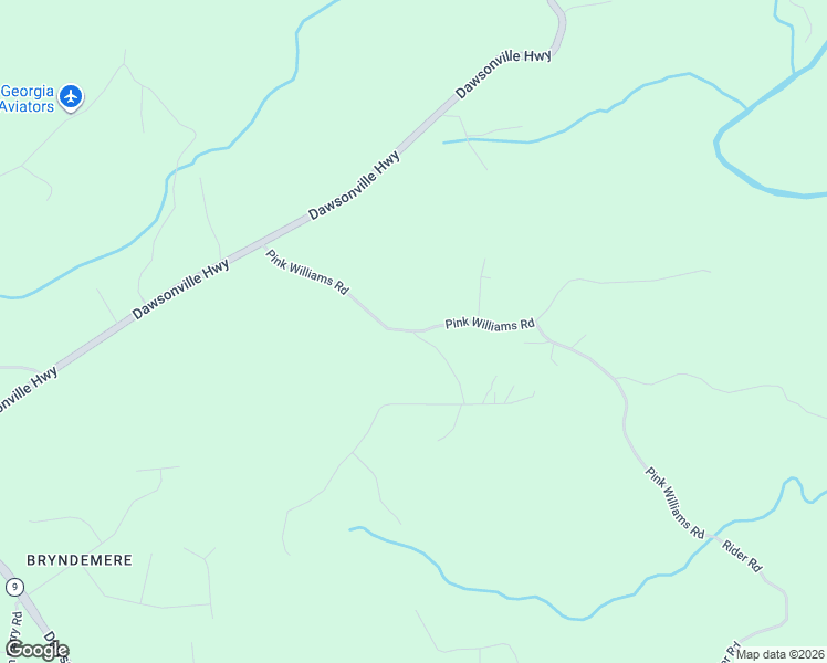 map of restaurants, bars, coffee shops, grocery stores, and more near 887 Pink Williams Road in Dahlonega