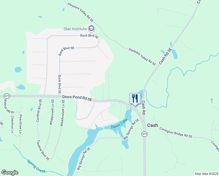 map of restaurants, bars, coffee shops, grocery stores, and more near 101-337 Park Drive Southeast in Calhoun