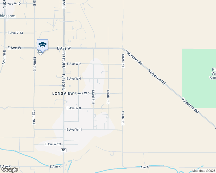 map of restaurants, bars, coffee shops, grocery stores, and more near 135th Street East in Pearblossom