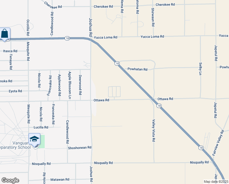 map of restaurants, bars, coffee shops, grocery stores, and more near 23456 Ottawa Road in Apple Valley