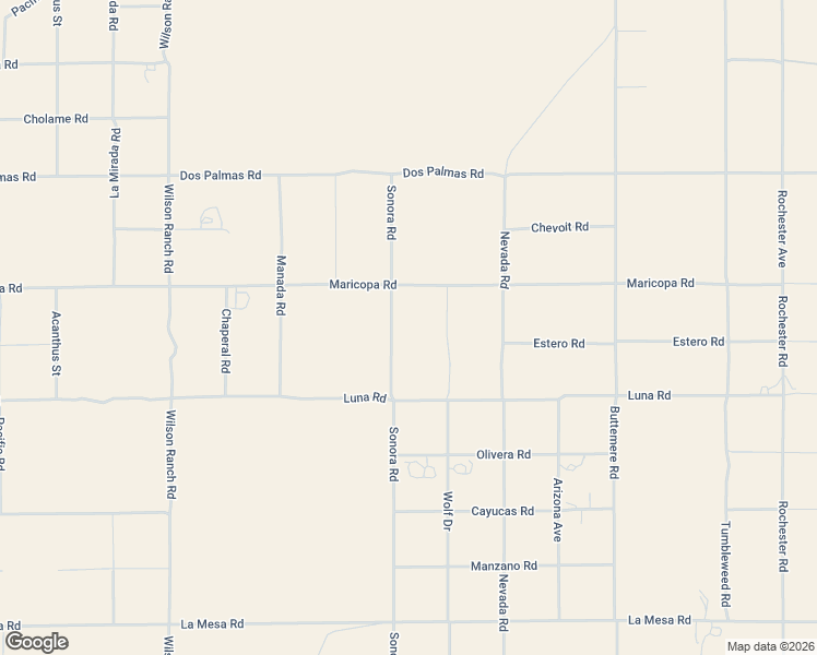 map of restaurants, bars, coffee shops, grocery stores, and more near 13451 Sonora Road in Phelan