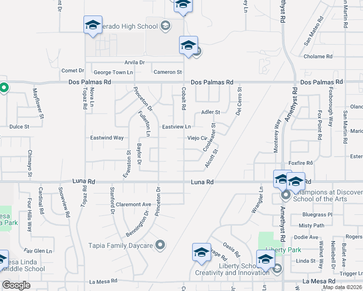 map of restaurants, bars, coffee shops, grocery stores, and more near 13288 Viejo Circle in Victorville