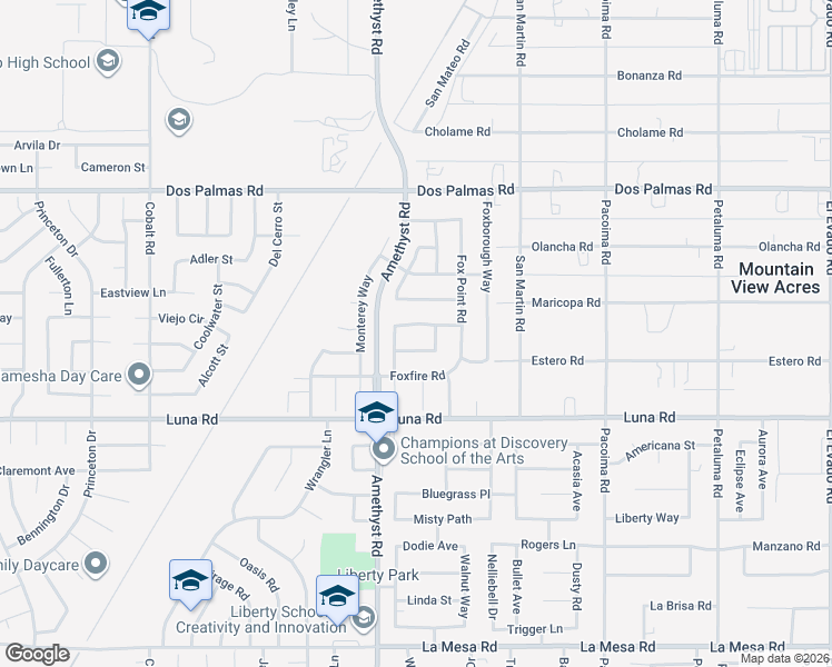 map of restaurants, bars, coffee shops, grocery stores, and more near 13766 Sarracino Way in Victorville