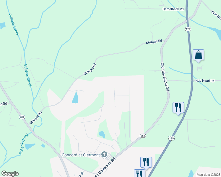 map of restaurants, bars, coffee shops, grocery stores, and more near 6737 Little Whistle Way in Clermont