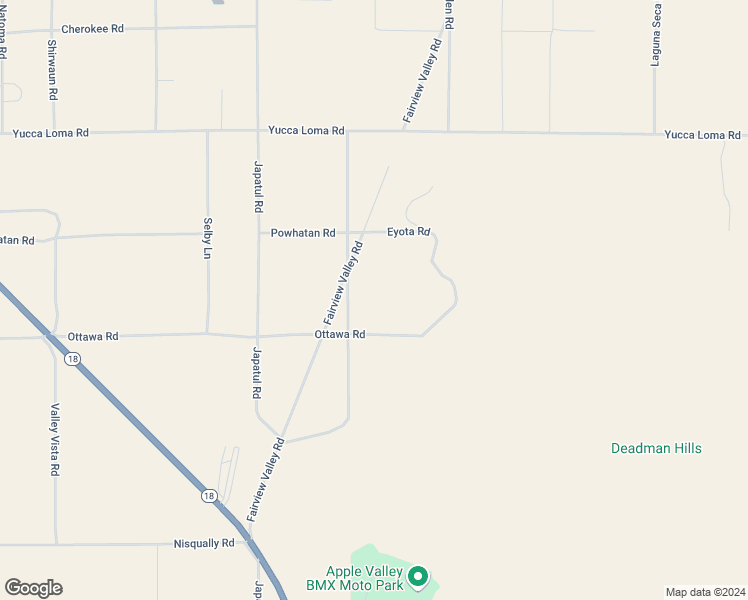 map of restaurants, bars, coffee shops, grocery stores, and more near 13367 Mustang Avenue in Apple Valley