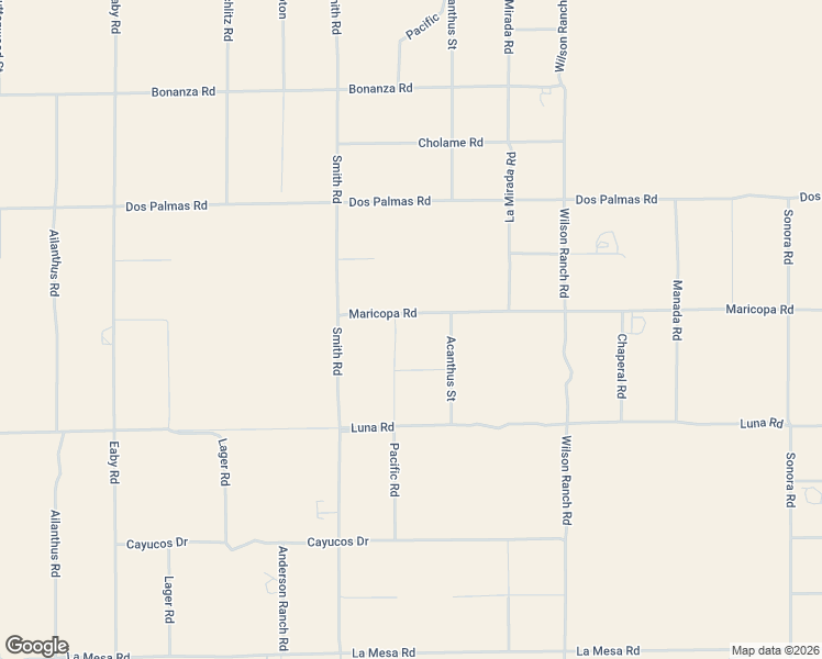 map of restaurants, bars, coffee shops, grocery stores, and more near 6289 Maricopa Road in Phelan