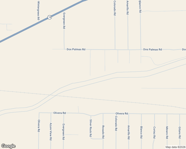 map of restaurants, bars, coffee shops, grocery stores, and more near 13462 Silver Rock Road in Phelan