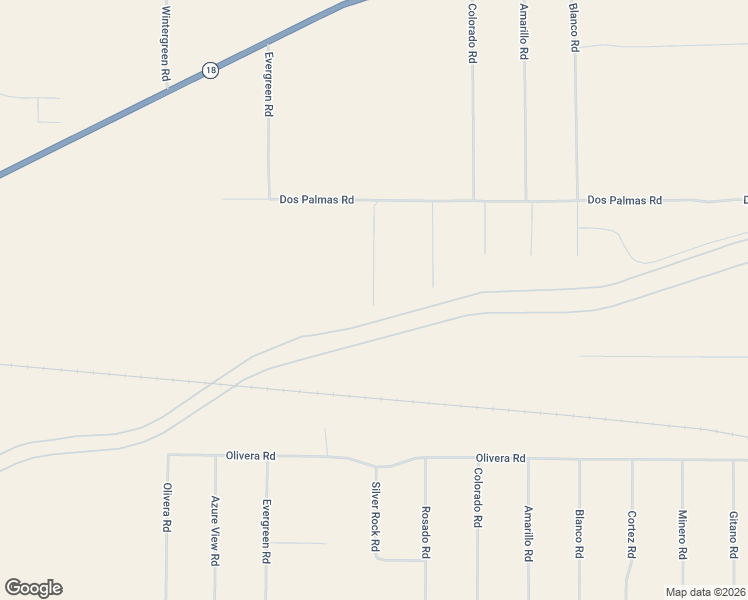 map of restaurants, bars, coffee shops, grocery stores, and more near 13462 Silver Rock Road in Phelan