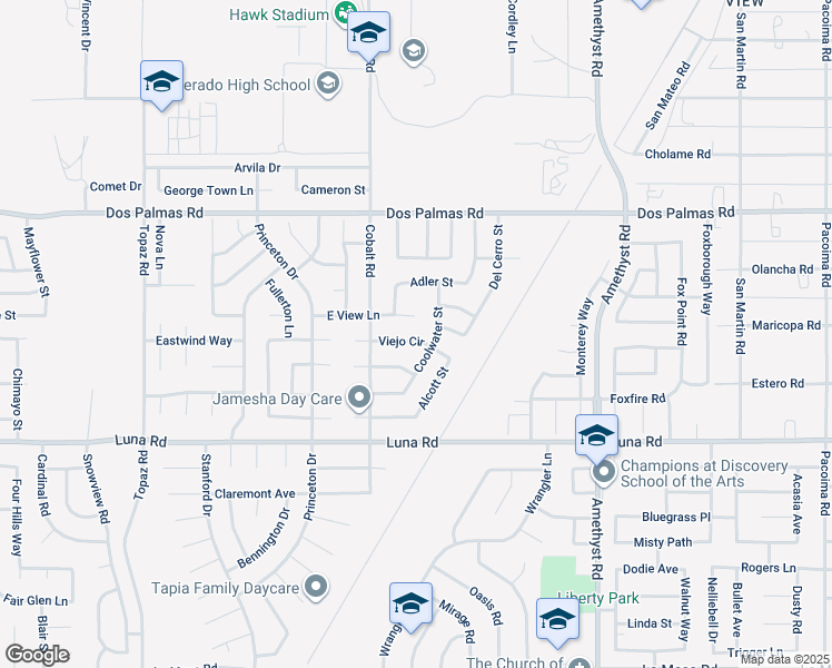 map of restaurants, bars, coffee shops, grocery stores, and more near 13366 Viejo Circle in Victorville