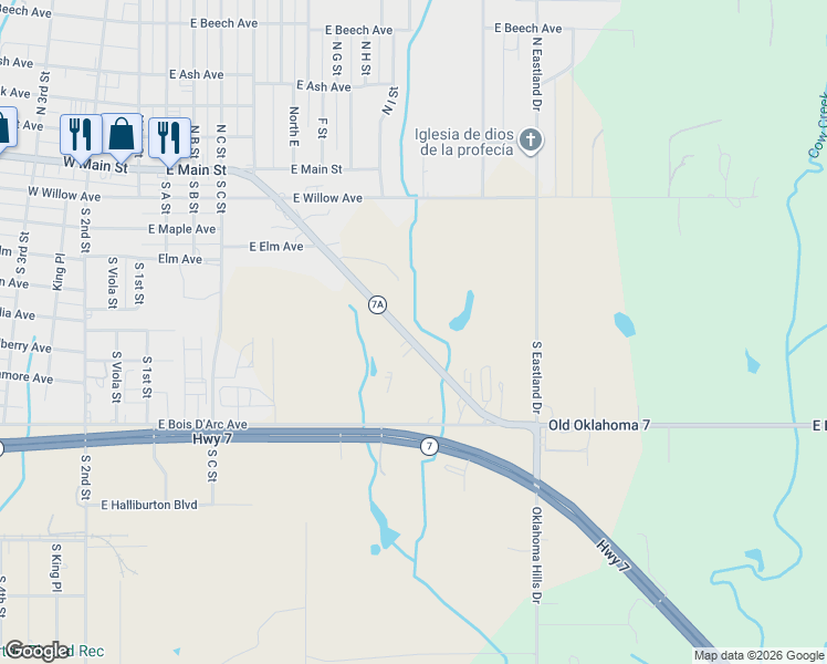 map of restaurants, bars, coffee shops, grocery stores, and more near 805 Ridley Road in Duncan