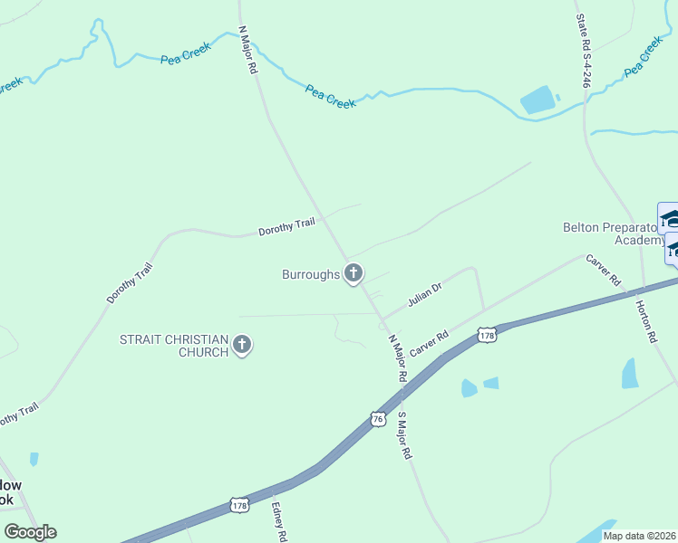 map of restaurants, bars, coffee shops, grocery stores, and more near 208 North Major Road in Belton