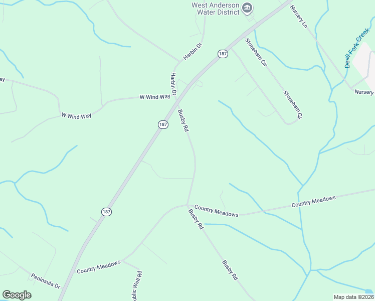 map of restaurants, bars, coffee shops, grocery stores, and more near 1813 Busby Road in Anderson