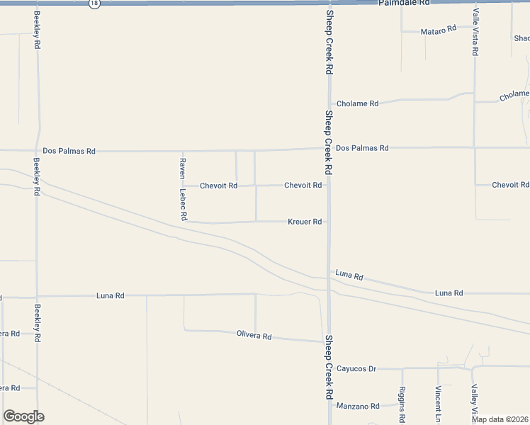 map of restaurants, bars, coffee shops, grocery stores, and more near 3875 Kreuer Road in Phelan