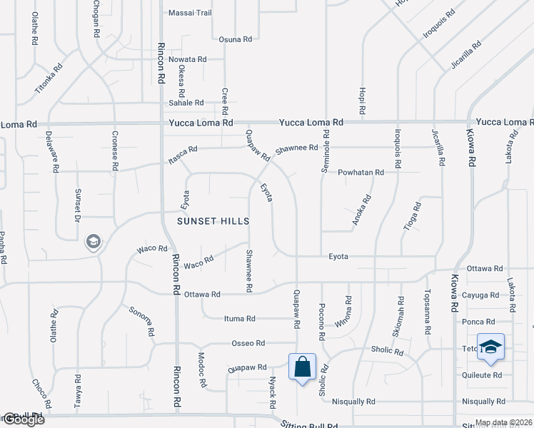 map of restaurants, bars, coffee shops, grocery stores, and more near 20381 Eyota in Apple Valley