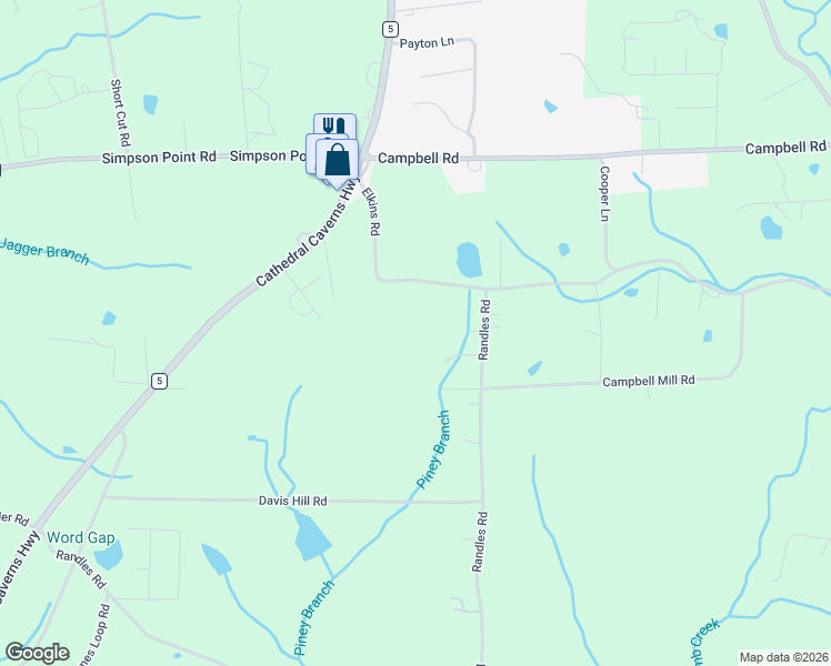 map of restaurants, bars, coffee shops, grocery stores, and more near in Grant