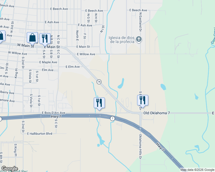 map of restaurants, bars, coffee shops, grocery stores, and more near 805 Ridley Road in Duncan