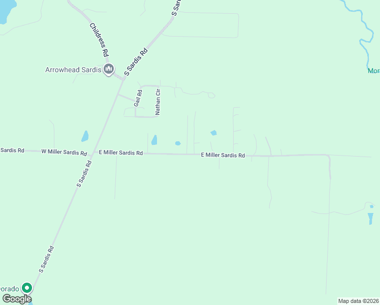 map of restaurants, bars, coffee shops, grocery stores, and more near 16298 East Miller Sardis Road in Bauxite