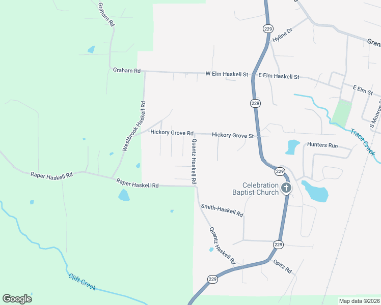 map of restaurants, bars, coffee shops, grocery stores, and more near 400 Quantz Haskell Road in Haskell