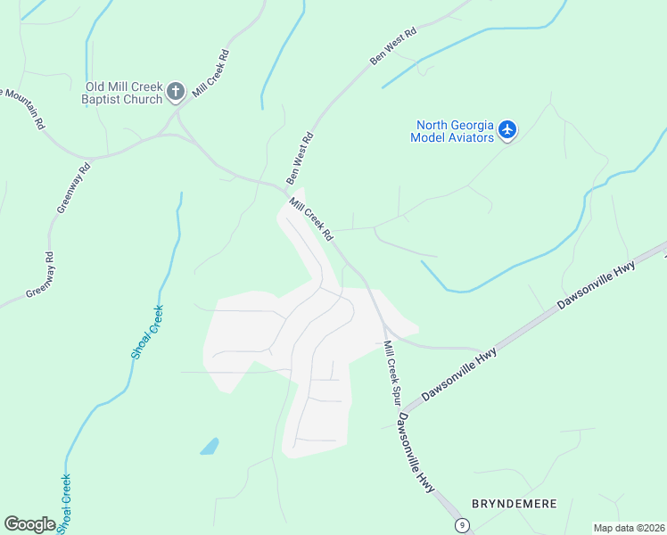 map of restaurants, bars, coffee shops, grocery stores, and more near 185 Makers Way in Dawsonville
