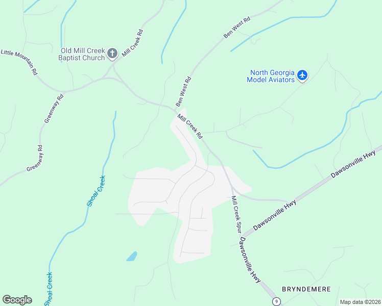 map of restaurants, bars, coffee shops, grocery stores, and more near 160 Makers Way in Dawsonville