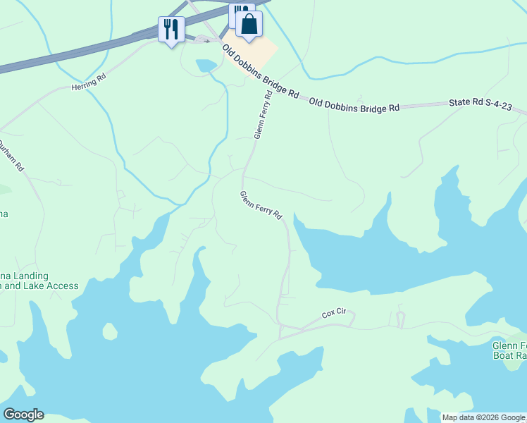 map of restaurants, bars, coffee shops, grocery stores, and more near 531 Glenn Ferry Road in Fair Play