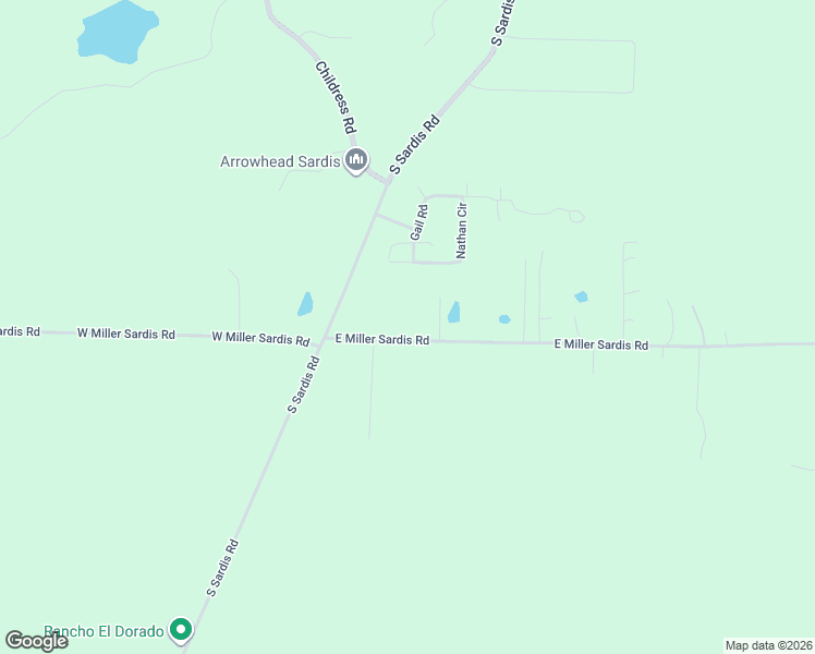 map of restaurants, bars, coffee shops, grocery stores, and more near 15812 East Miller Sardis Road in Bauxite