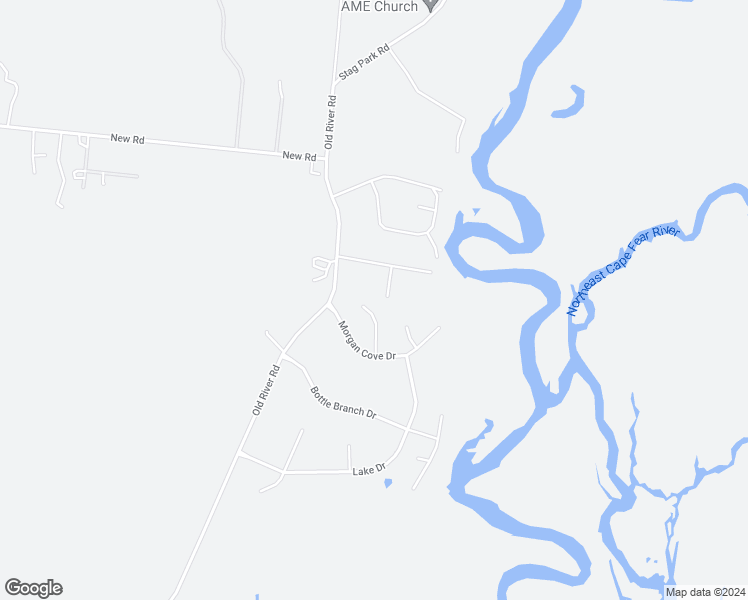 map of restaurants, bars, coffee shops, grocery stores, and more near 110 Exeter Court in Burgaw