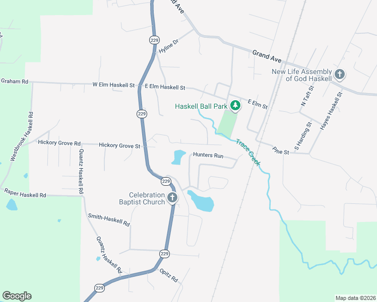 map of restaurants, bars, coffee shops, grocery stores, and more near 222 Hunters Run in Benton